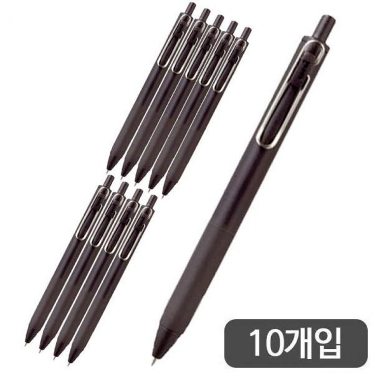 [미쯔비시] 유니볼one겔펜(UMN-S/0.38mm/배럴블랙)-다스(10개입)