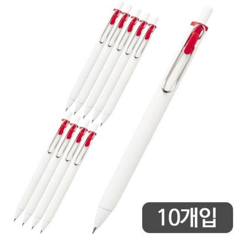 [미쯔비시] 유니볼one겔펜(UMN-S/0.38mm/레드)-다스(10개입)