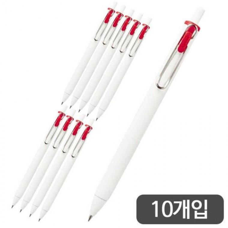 [미쯔비시] 유니볼one겔펜(UMN-S/0.5mm/레드)-다스(10개입)