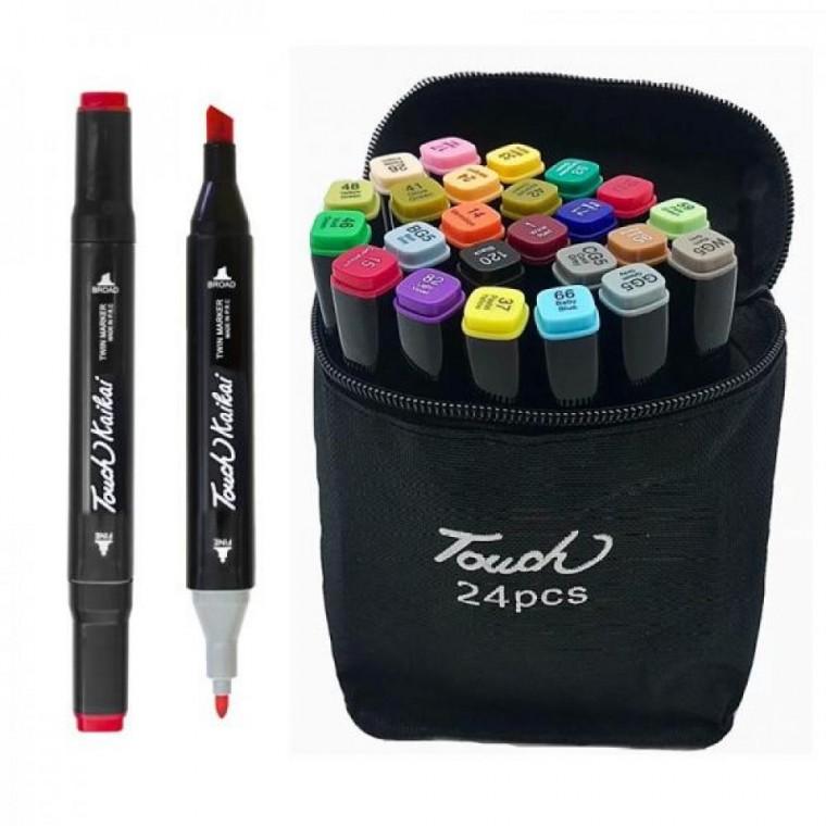 컬러 마커펜 24색 유성 페인트 마카 펜 DD-12207