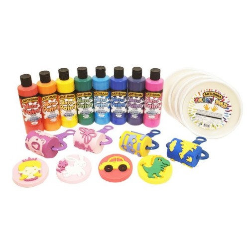 물감놀이세트유아물감250ml8색세트