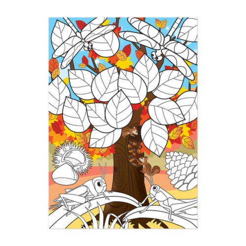 모둠활동칼라링도안5매(가을나무)