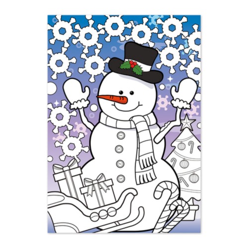 모둠활동칼라링도안5매(눈사람)