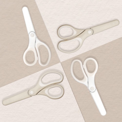 어린이안전가위화이트-오른손용(10개)