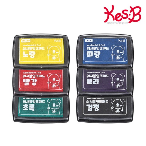 워셔블잉크패드6색