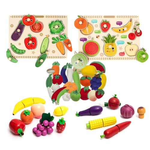 과일야채퍼즐+자르기세트