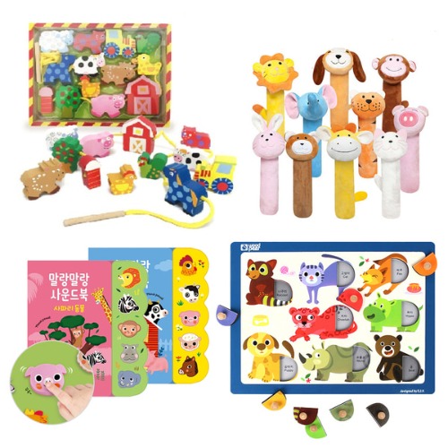 영유아의성어의태어소근육발달동물세트