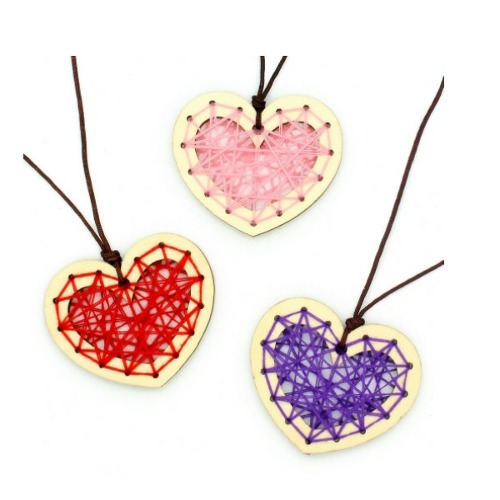 스트링목걸이만들기-하트