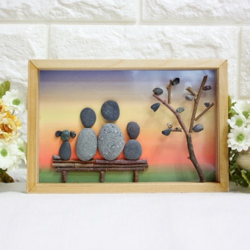 에코스톤나무액자만들기-가족