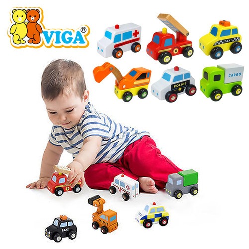 원목미니자동차6pcs