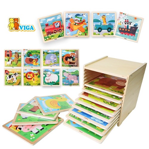 9피스퍼즐12종+보관함세트