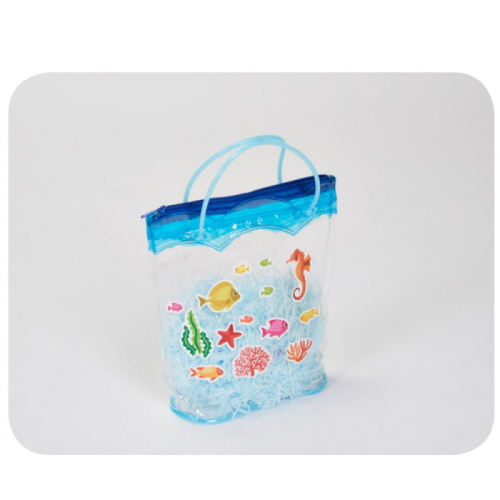 물결비닐가방(중)