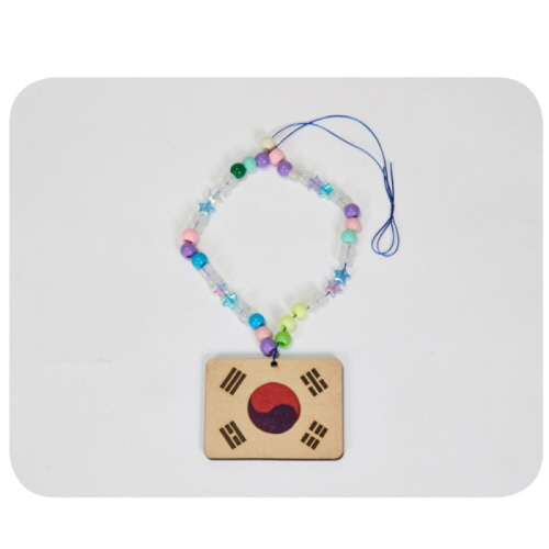 태극기비즈야광목걸이