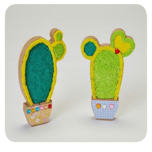 목재선인장꾸미기(클레이)