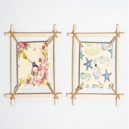 사각마끈시계냅킨아트