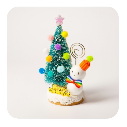 화이트트리눈사람메모꽂이