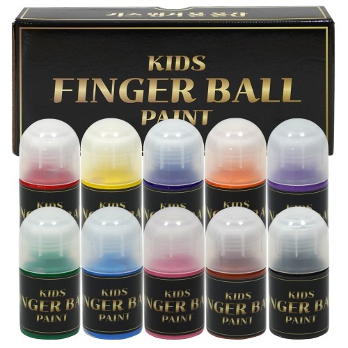 키즈핑거볼물감30ml10색세트