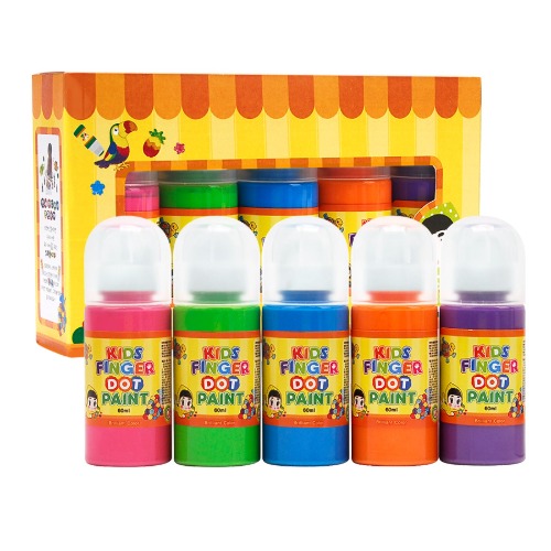 키즈핑거도트페인트60ml5색파스텔세트