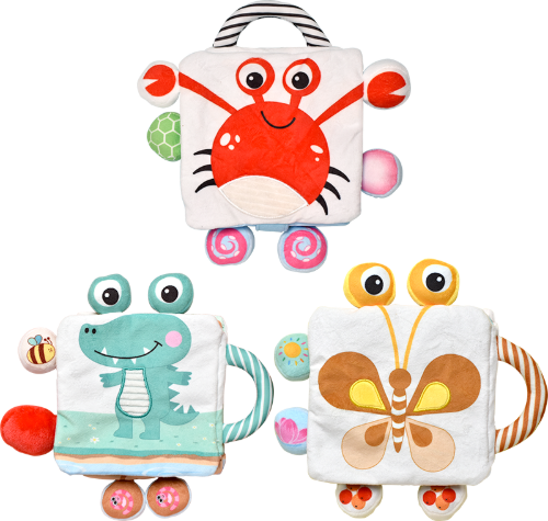 티거헝겊딸랑이책3종(숲속/곤충/바다)