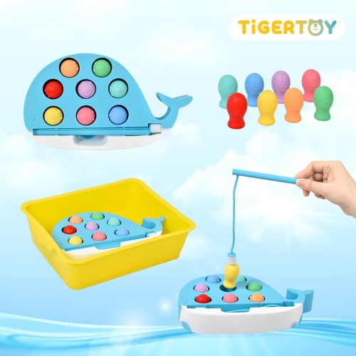 실리콘고래낚시놀이+소프트교구바구니(소)1