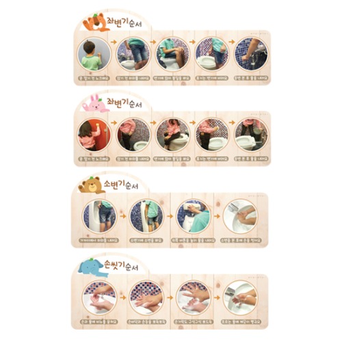 루미트리 미니화장실사용법 4종 가로형(낱개)