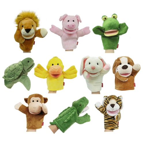 말하는손인형가축야생동물10종