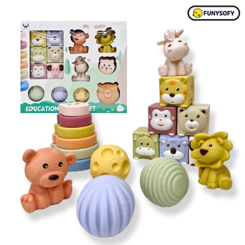 퍼니소피소프트애니멀촉감감각놀이세트