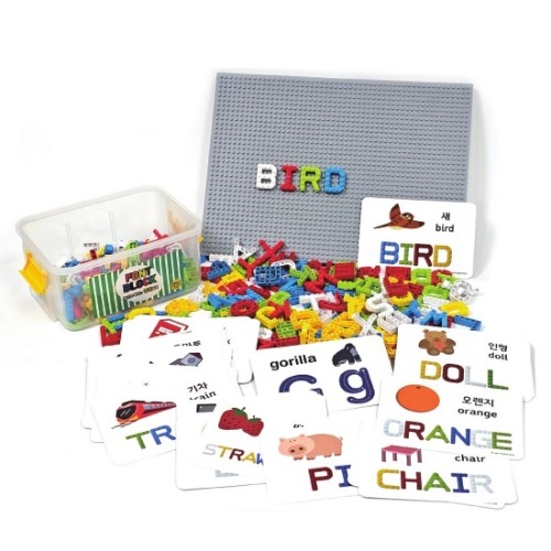 영어글자블록레고놀이세트