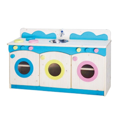 자작싱크대블루